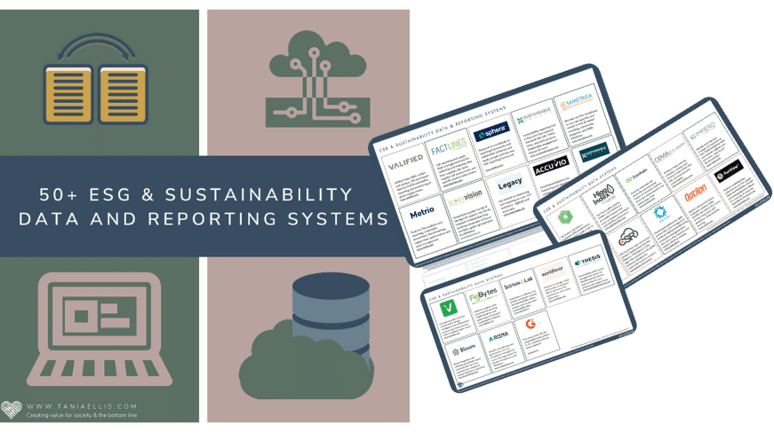 ESG data and reporting systems
