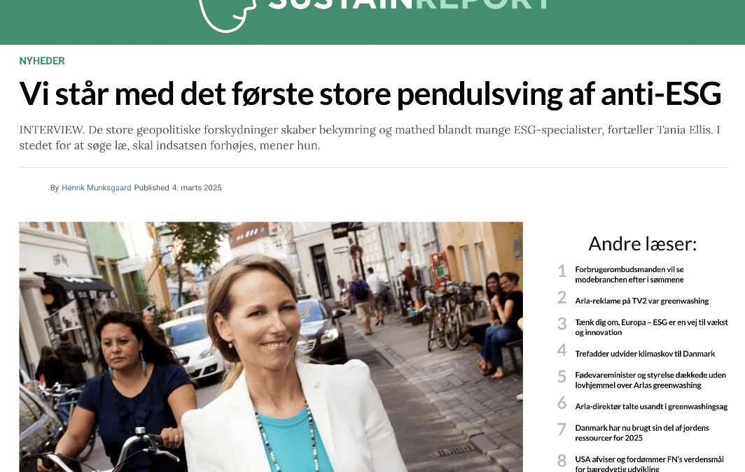 Vi står med det første store pendulsving af anti-ESG