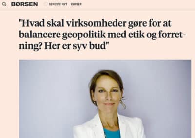 Syv bud på hvad virksom­heder skal gøre for at balancere geopolitik med etik og forret­ning
