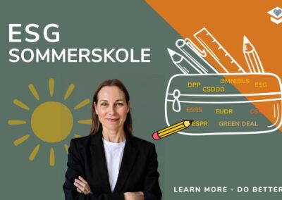 ESG Sommerskole: Få viden og værktøjer i din sommerferie
