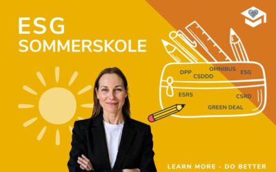 ESG Sommerskole: Få viden og værktøjer i din sommerferie