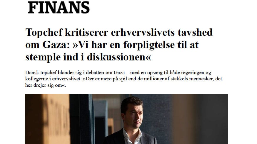 Etisk lederskab kræver mod: Topchef presser på for åbenhed om Gaza