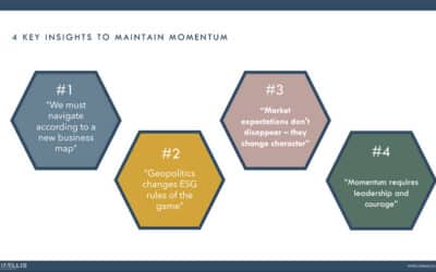 4 key insights to keep your ESG momentum in a changing world