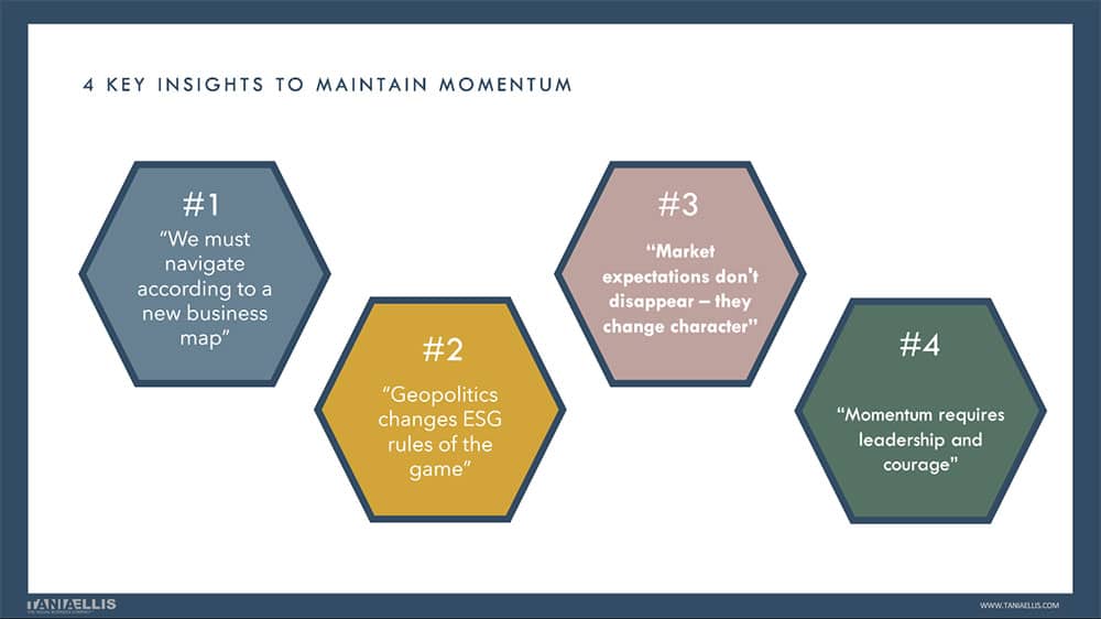 4 key insights to keep your ESG momentum in a changing world