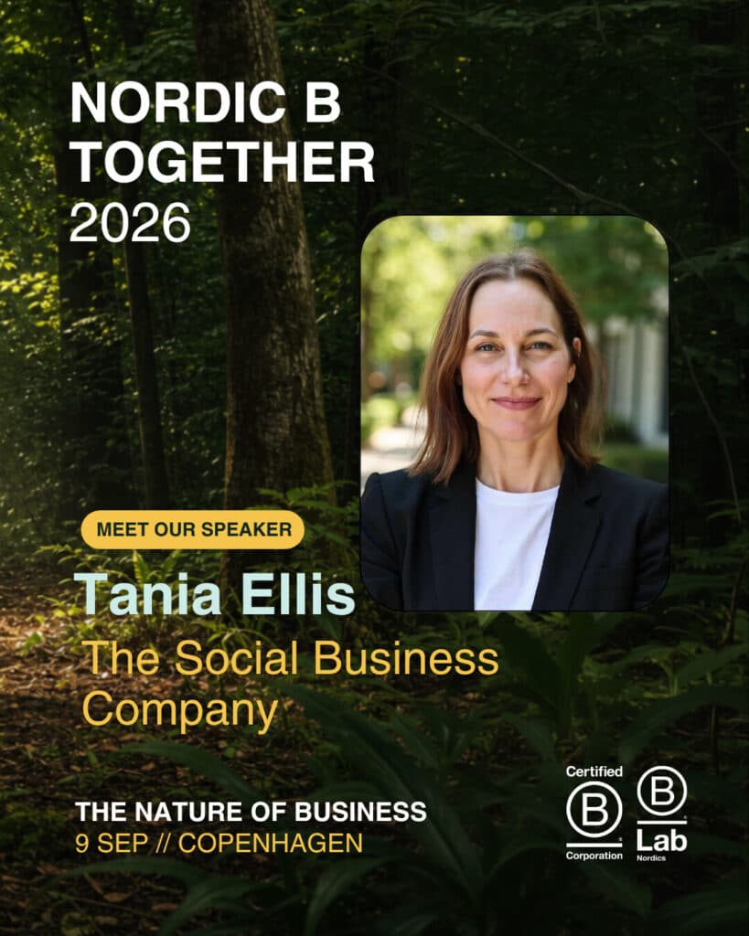 Tania Ellis, The Social Business Company, speaker at Nordic B Together 2026 in Copenhagen