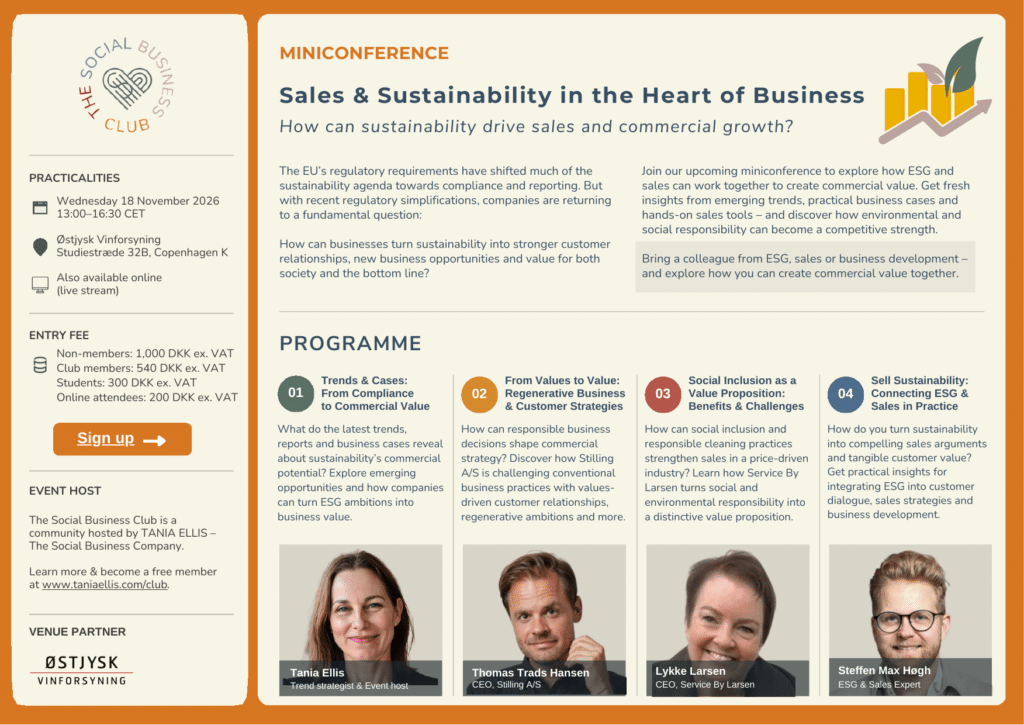 Programme – Miniconference: Sales & Sustainability in the Heart of Business, 18 November 2026
